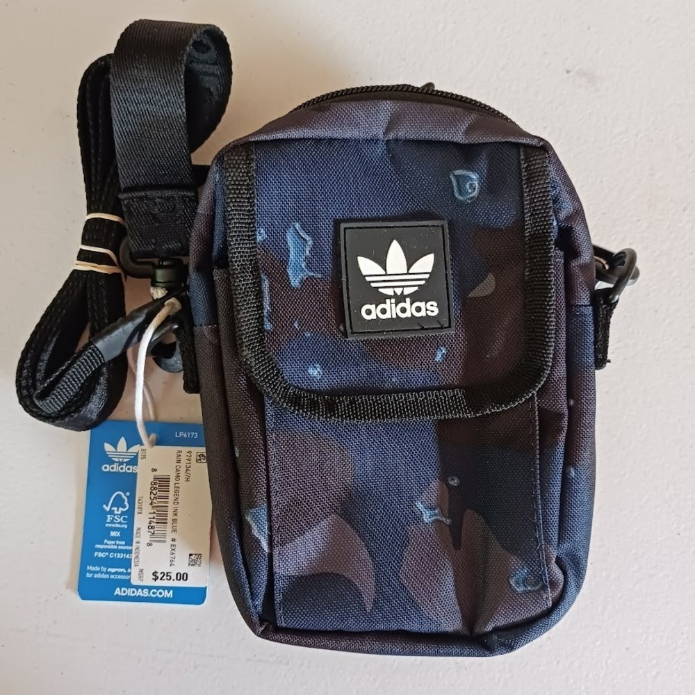 Adidas Originals Utility‎ Crossbody bag, Rain Camo Ink Blue